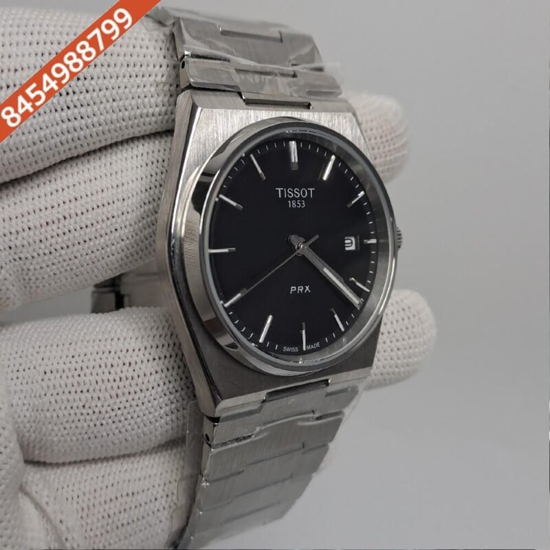Tissot Classic PRX Stainless Steel Black Dial Swiss Automatic Watch - Image 2