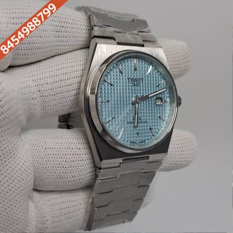 Tissot Classic PRX Stainless Steel Sky Blue Dial Swiss Automatic Watch - Image 3