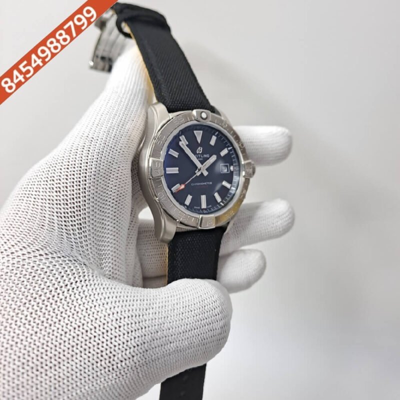 Breitling Chronometer Avenger Black Dial Black Nylon Strap Automatic Watch - Image 2