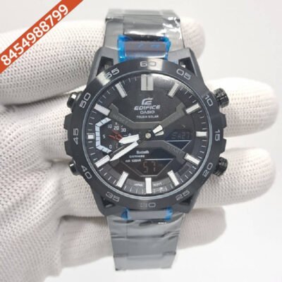 Casio Edifice Stainless Steel Black Dial Swiss Watch