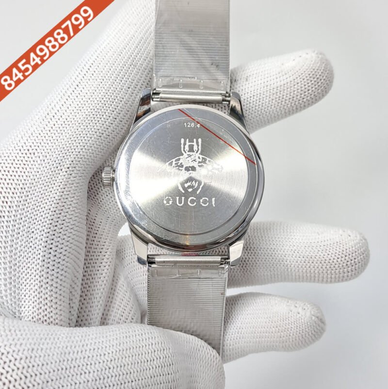 Gucci G- Timeless Stainless Steel Grey Dial Swiss Watch - Image 4