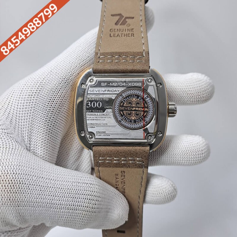 Seven Friday M204 Anniversary Edition Silver Dial Brown leather Strap Swiss automatic Watch - Image 4