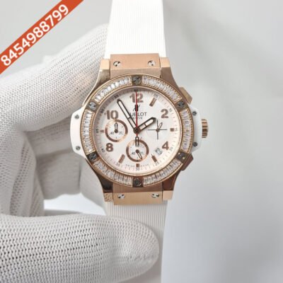 Hublot Big Bang Cappuccino Chronograph White Dial Rubber Strap Swiss Watch