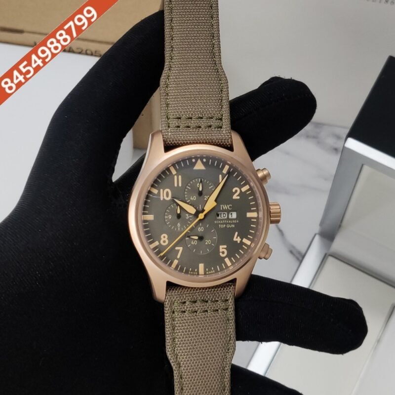 IWC PILOT’S TOPHATTERS Brown Dial Brown Nylon Strap Swiss Watch