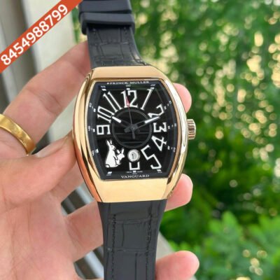 Franck Muller Vanguard Shag Rabbits Rose Gold-Black Dial Swiss Automatic Watch