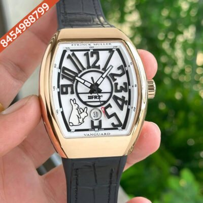 Franck Muller Vanguard Shag Rabbits Rose Gold-White Dial Swiss Automatic Watch