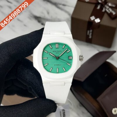 Patek Philippe Nautilus Aet Remould Biscay Green Dial Swiss ETA Automatic Watch