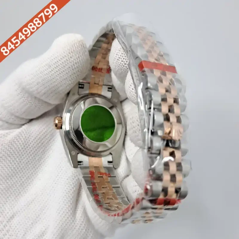 Rolex Date-Just Dual Tone Brown Dial Diamond Marker Swiss Automatic Watch - Image 4