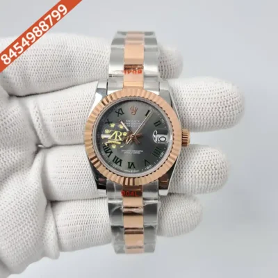 Rolex Date-Just Dual Tone Grey Dial Roman Marker Swiss Automatic Watch