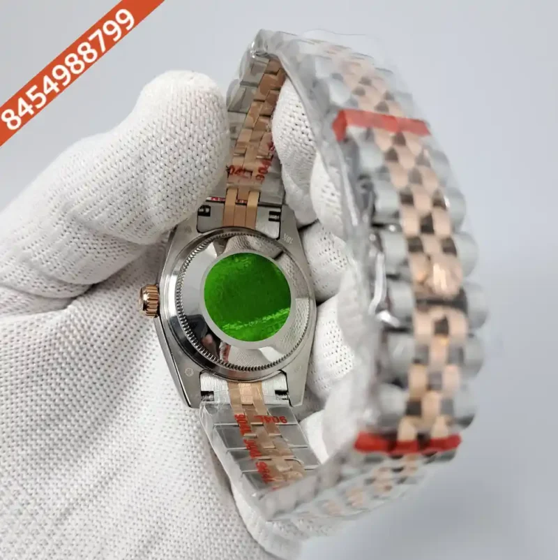 Rolex Date-Just Dual Tone White Dial Diamond Marker Swiss Automatic Watch - Image 4