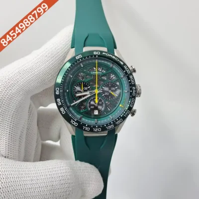 TAG Heuer Carrera X Porsche Green Dial Green Rubber Strap Swiss Watch
