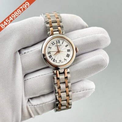Tissot Classic Dream Dual Tone White Dial Roman Marker Swiss Watch