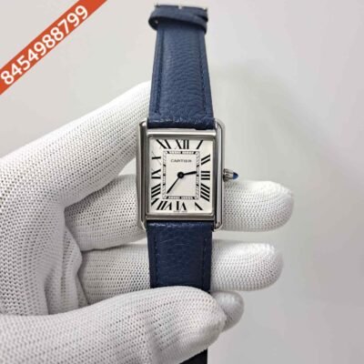 Cartier Tank Must Roman Marker Full Blue White Dial Swiss watch