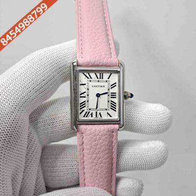 Cartier Tank Must Roman Marker Full Pink White Dial Swiss watch