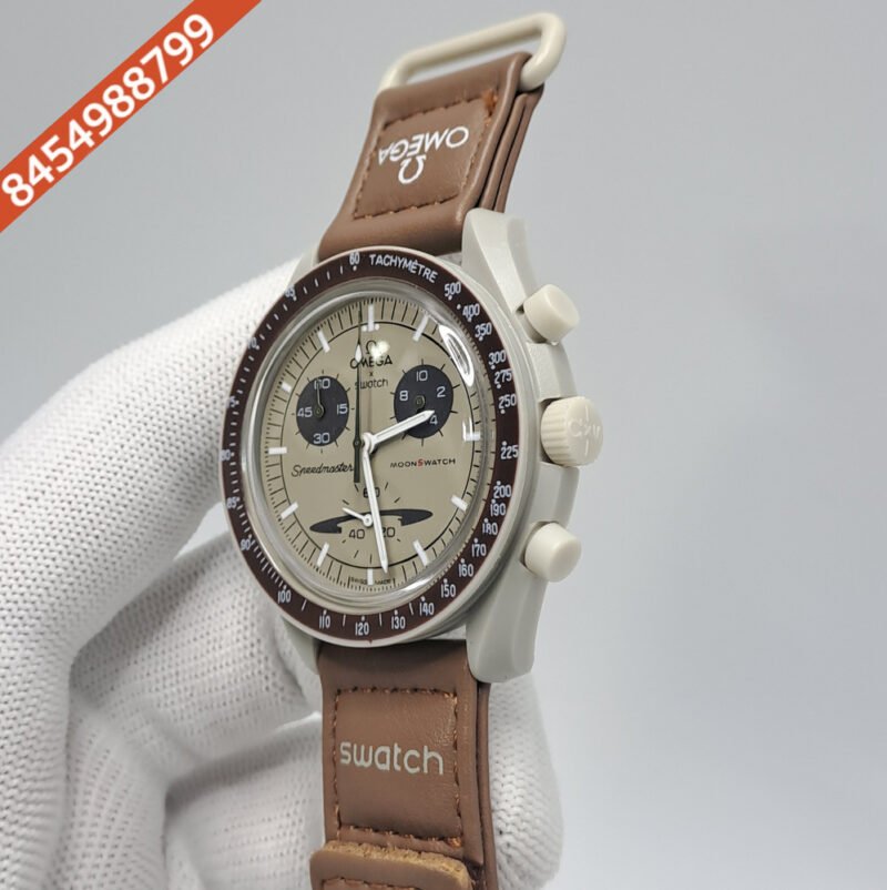Omega Speedmaster Swatch Moonswatch Mission To Saturn Chronograph Swiss Watch - Image 2