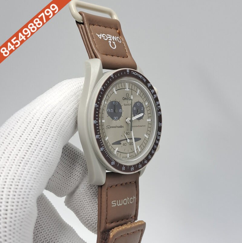 Omega Speedmaster Swatch Moonswatch Mission To Saturn Chronograph Swiss Watch - Image 3