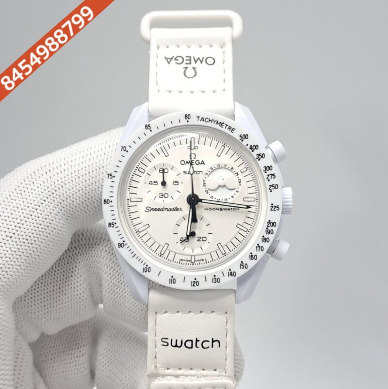 Omega Speedmaster Swatch Moonswatch Mission To The Moon Chronograph Swiss Watch