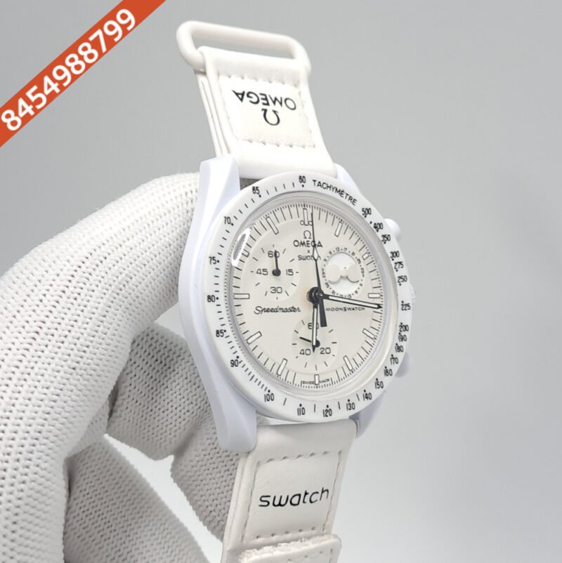 Omega Speedmaster Swatch Moonswatch Mission To The Moon Chronograph Swiss Watch - Image 3
