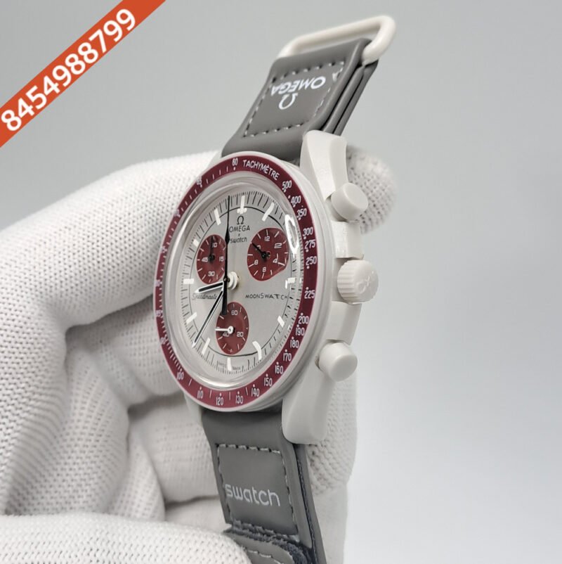 Omega Speedmaster Swatch Moonswatch Mission to Pluto Chronograph Swiss Watch - Image 2