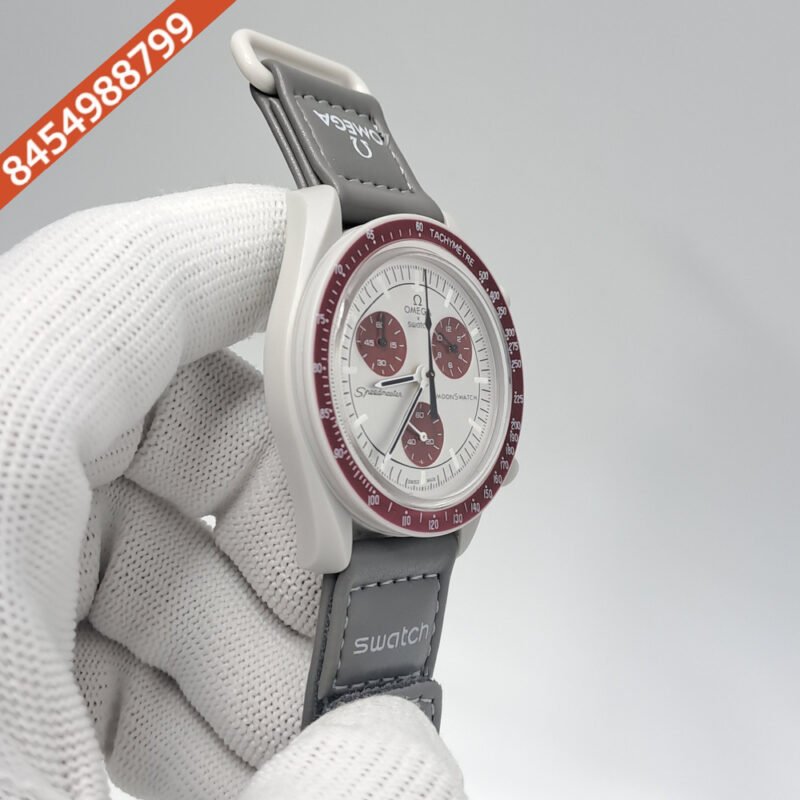 Omega Speedmaster Swatch Moonswatch Mission to Pluto Chronograph Swiss Watch - Image 3