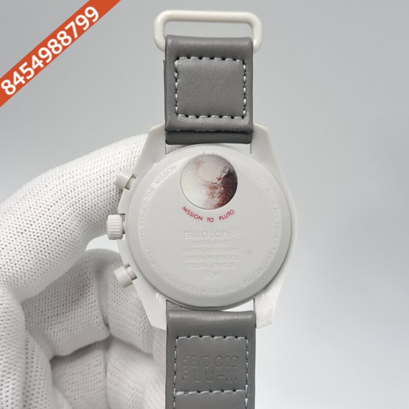 Omega Speedmaster Swatch Moonswatch Mission to Pluto Chronograph Swiss Watch - Image 4