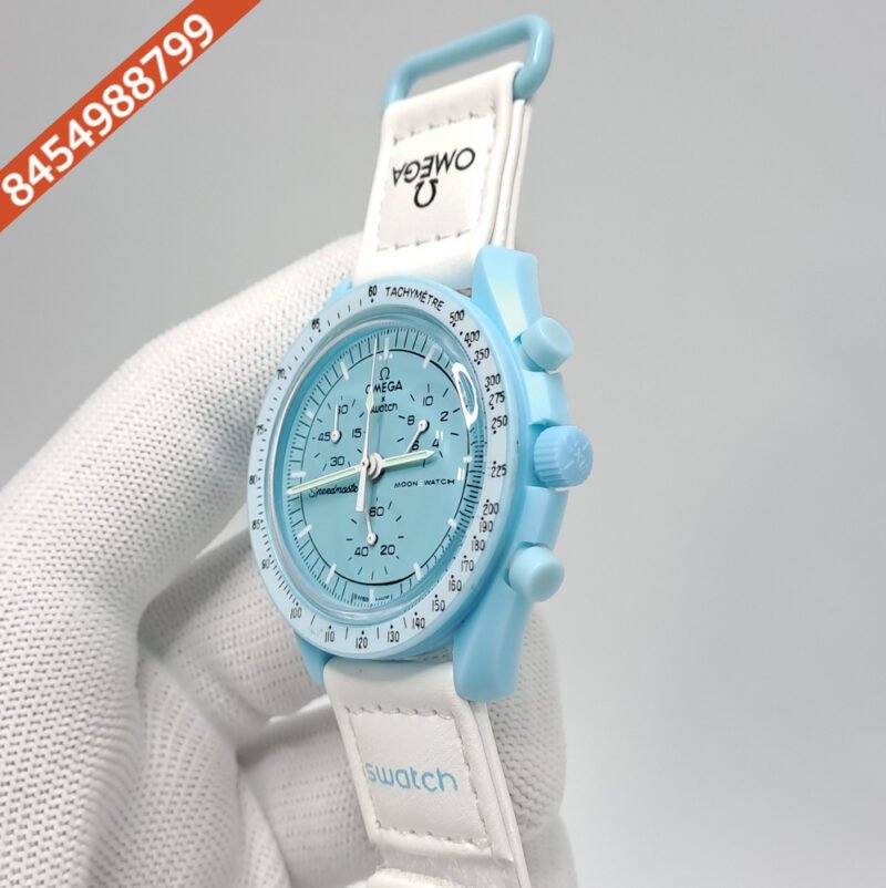 Omega Speedmaster Swatch Moonswatch Mission to Uranus Chronograph Swiss Watch - Image 2