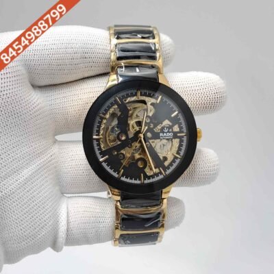 Rado Centrix Gold Skeleton Dial Swiss Automatic Watch