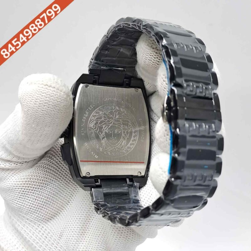 Versace Dominus Chronograph Full Black Edition Swiss Watch - Image 4