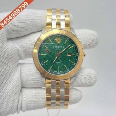 Versace Univers GMT Dual Tone Green Dial Store Quality Swiss Watch