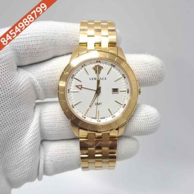 Versace Univers GMT Golden White Dial Store Quality Swiss Watch