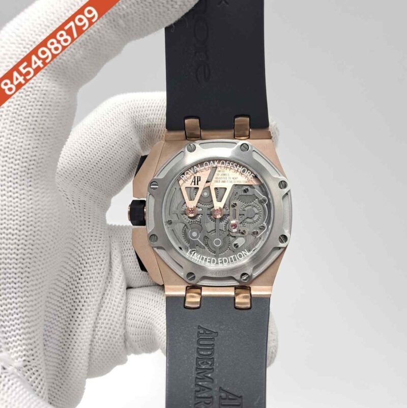 Audemars Piguet Royal Oak Offshore Rose Gold Tourbillon Chronograph Limited Edition 45mm Swiss Watch - Image 4