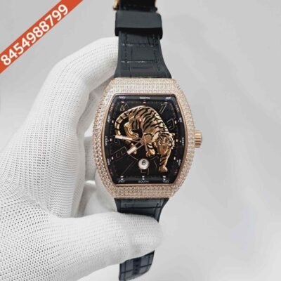 Franck Muller Vanguard Tiger Diamond Swiss Automatic Watch