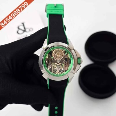 Jacob & Co Epic X CR7 Green Ronaldo Edition Black Rubber Strap Swiss Automatic Watch