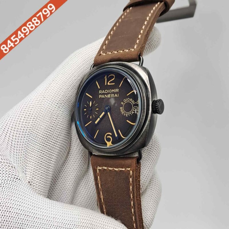 Luminor Panerai Radiomir Giorni Breveatto Brown Dial Brown Leather Strap Swiss Automatic Watch - Image 2
