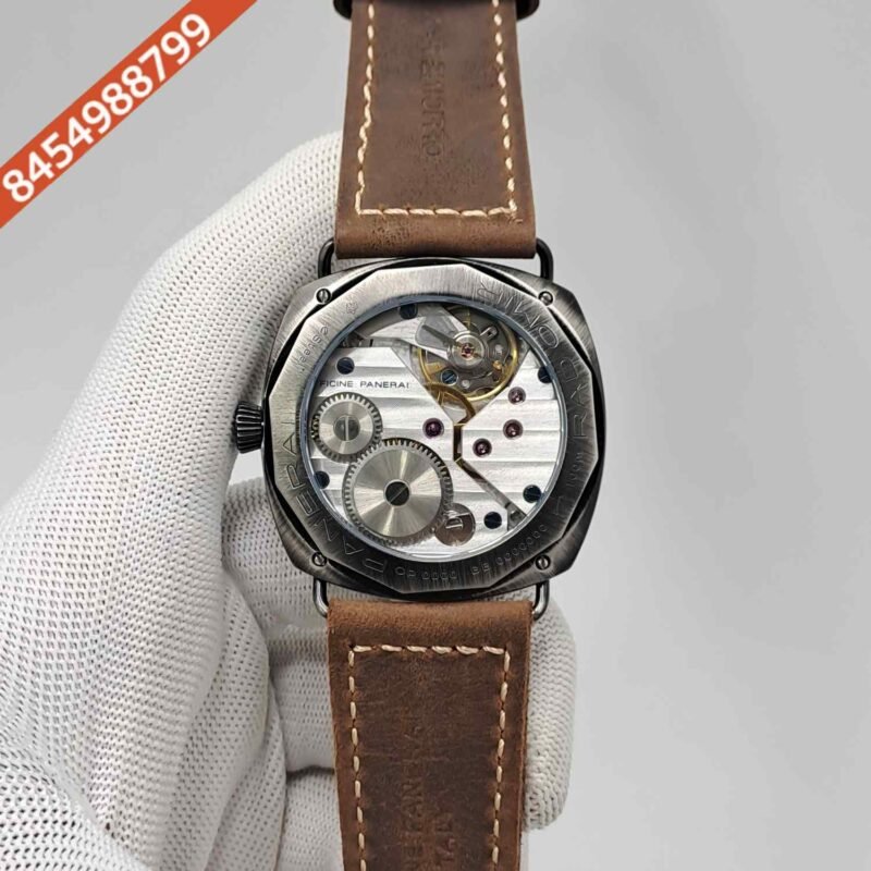 Luminor Panerai Radiomir Giorni Breveatto Brown Dial Brown Leather Strap Swiss Automatic Watch - Image 4