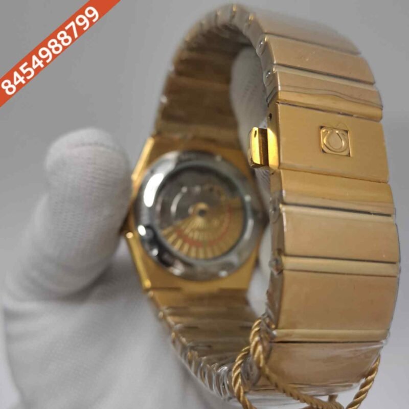 Omega Constellation Co Axial Full Gold White Dial Diamond Marker Swiss Automatic Watch - Image 4