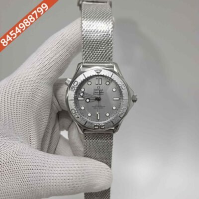 Omega Seamaster Professional Diver 300M Steel Grey Dial Extra Grey Rubber Strap Swiss Automatic Watch
