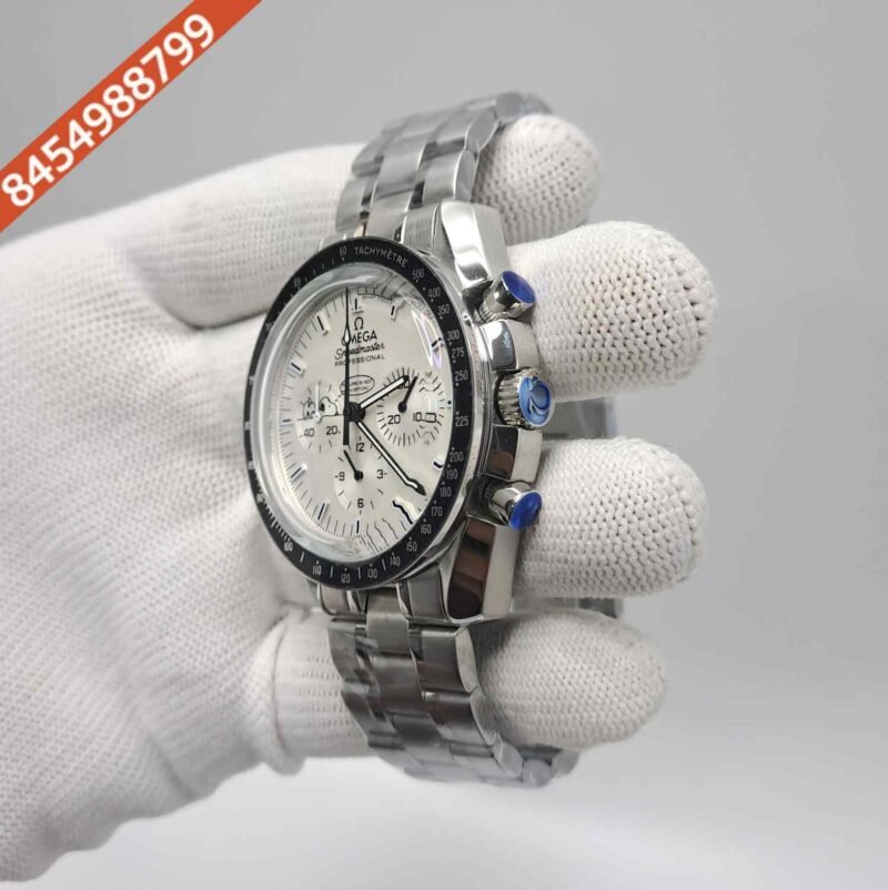 Omega Speedmaster Moonwatch Professional Failure is not an Option Silver Edition White Dial White Chronograph Swiss Watch - Image 2