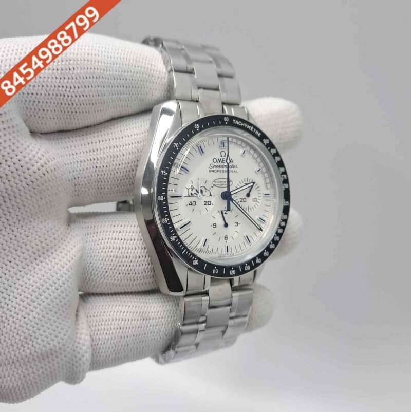 Omega Speedmaster Moonwatch Professional Failure is not an Option Silver Edition White Dial White Chronograph Swiss Watch - Image 3