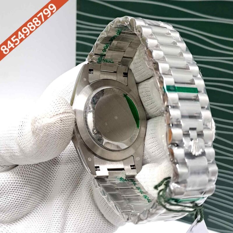 Rolex Day-Date Steel Roman Green Dial Semi ETA Swiss Automatic Watch - Image 4