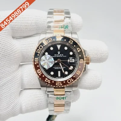Rolex GMT Master II Rootbeer Edition Dual tone Black Dial Swiss Automatic Watch