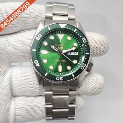 Seiko 5 Sports Steel Green Bazel Green Dial Swiss Automatic Watch