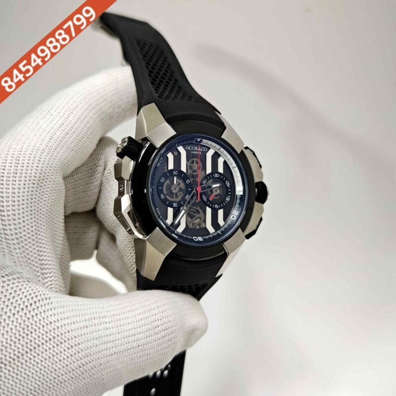 Jacob & Co Epic X Chronograph Full Black Edition Swiss Watch - Image 3
