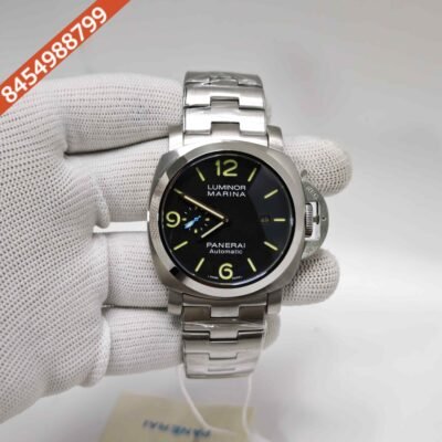 Luminor Panerai Marina Officine PAM 01562 Steel Black Dial Stainless Steel Strap Swiss Automatic Watch