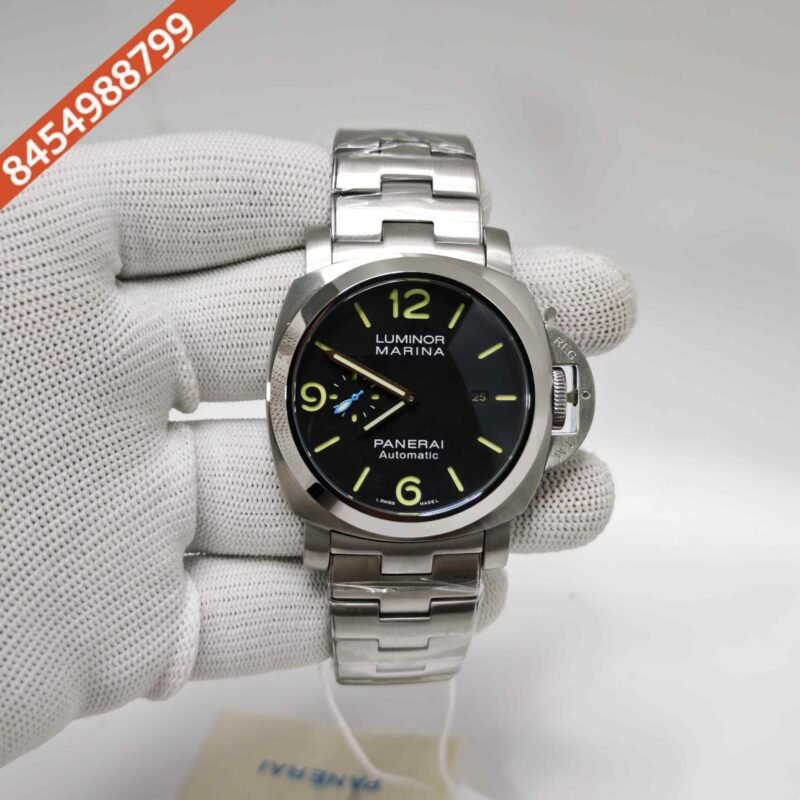 Luminor Panerai Marina Officine PAM 01562 Steel Black Dial Stainless Steel Strap Swiss Automatic Watch