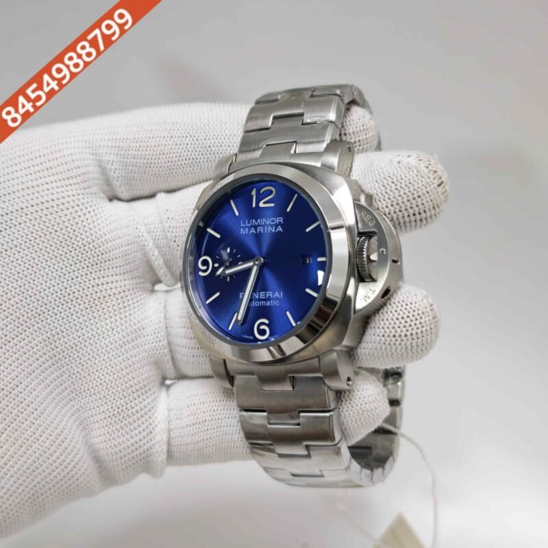 Luminor Panerai Marina Officine PAM01314 Steel Blue Dial Stainless Steel Strap Swiss Automatic Watch - Image 2