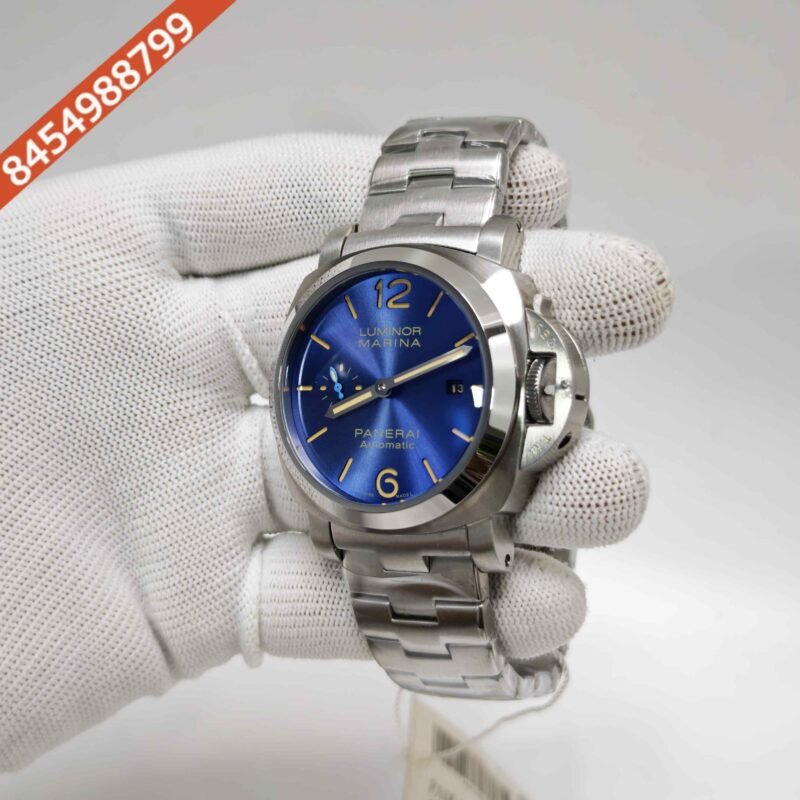 Panerai Luminor Marina Neavy Blue Dial Steel Strap Swiss Automatic Watch - Image 2