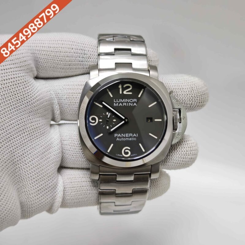 Panerai Luminor Marina Grey Dial Steel Strap Swiss Automatic Watch