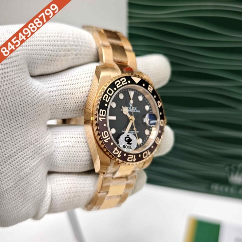 Rolex GMT-Master II Full Rose Gold Semi ETA Swiss Automatic Watch - Image 3
