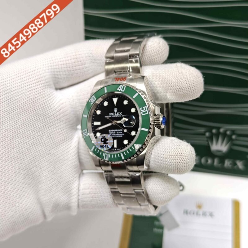 Rolex Submariner Starbucks Editon Steel Black Dial Swiss Semi ETA Automatic Watch (Premium Quality) - Image 2
